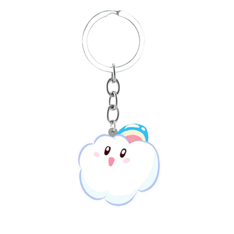 

TAFREE White Clouds Cute And Interesting Keychain Epoxy Resin Keychain Jewelry Keychain For A Friend Girl