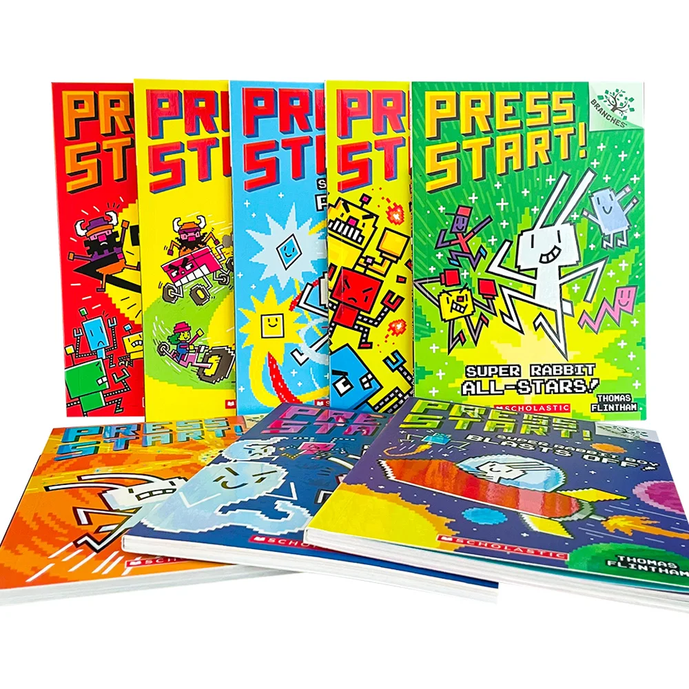 8 книг/комплект нажимайте кнопку Start супер кролик книга комплекты детская