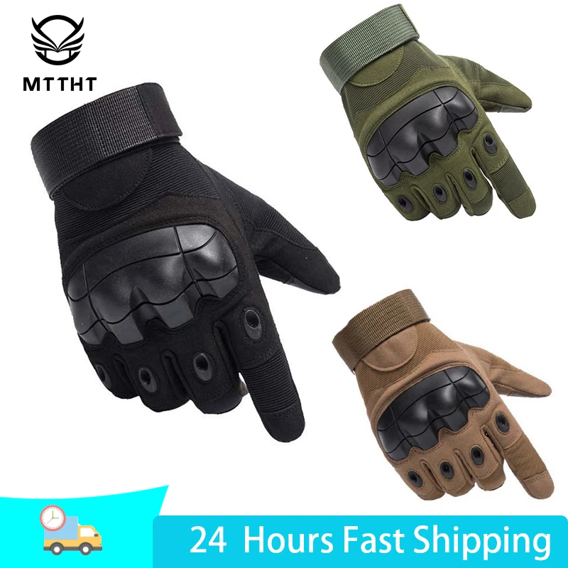 

Tactical Glove Full Finger Shooting Army Protective Rubber Hard Knuckle Gloves Motorcycle Riding Bike Hiking Mtb Cycling Glove