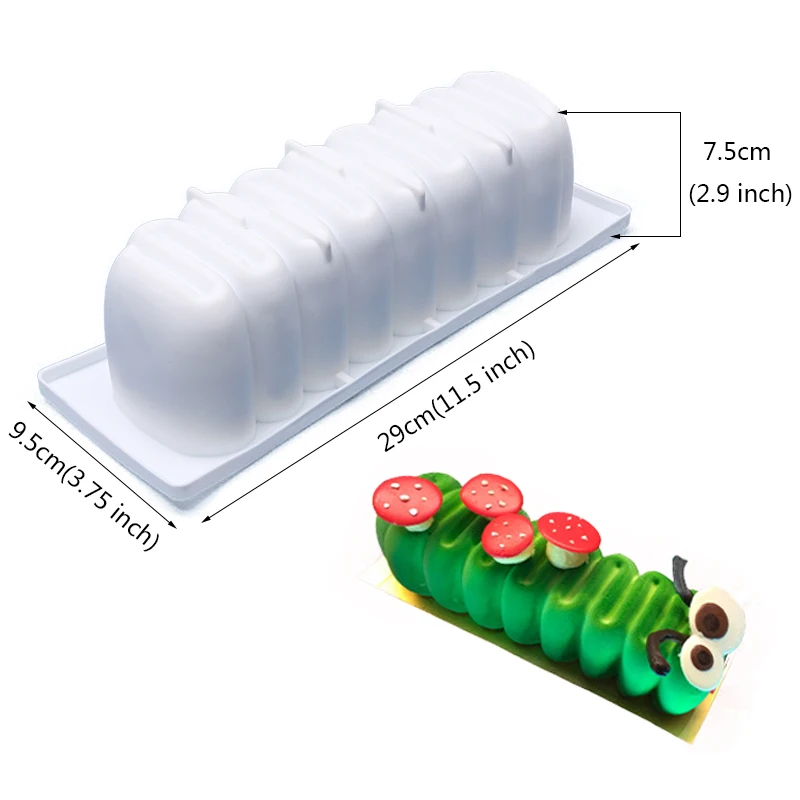 

Caterpillar Shaped Silicone Mousse Mold Chocolate Jelly Cake Baking Mold Cake Decoration Tool