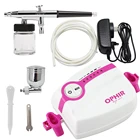 Новинка 2017, портативный мини воздушный компрессор OPHIR для Временной Татуировки, Аэрограф Двойного действия, наборы для хобби, косметики, татуировки # AC094P + AC005