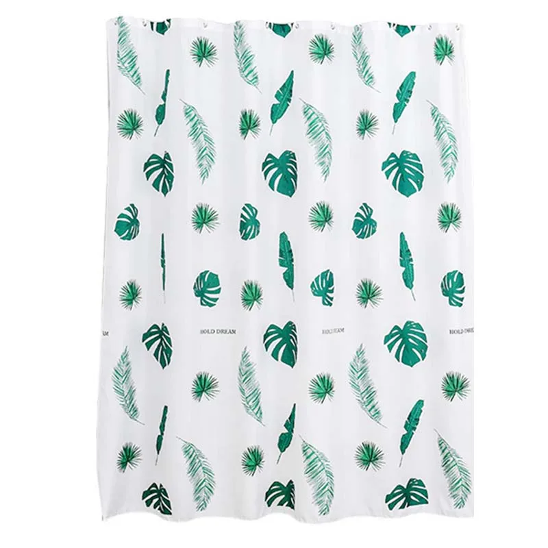 Shower Curtain Тропические листья напечатаны Водонепроницаемый полиэстер Душ Шторы высокое качество полиэстер Душ Шторы s с 12 Крючки душ Шторы - Цвет: Shower Curtain