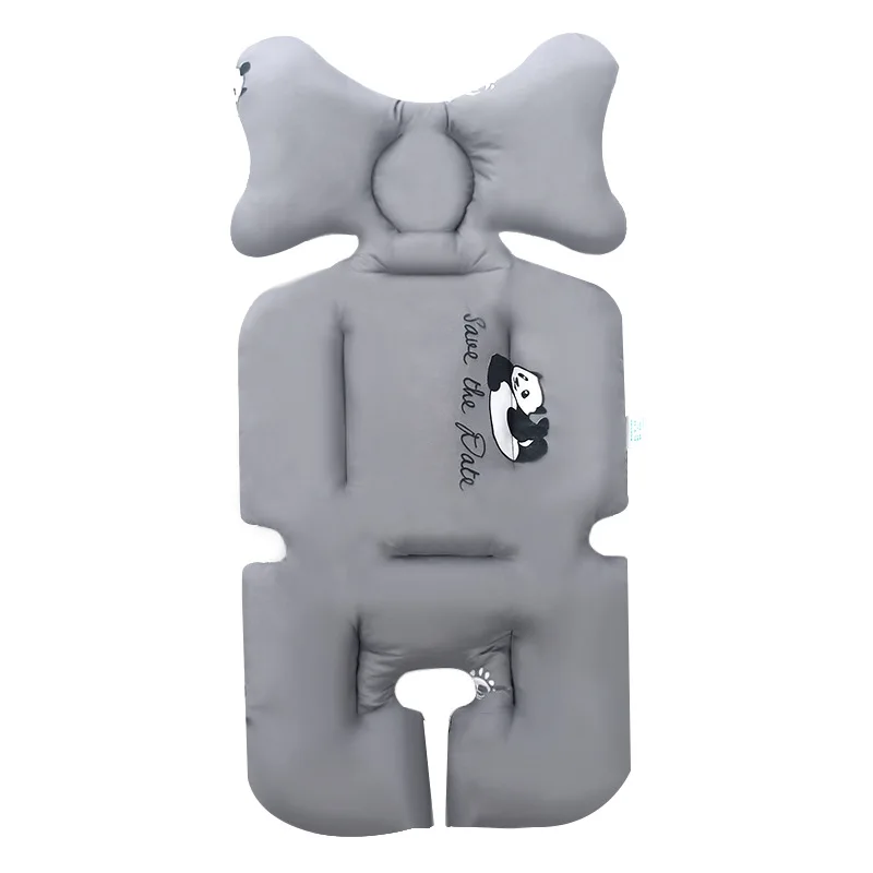 grey panda 1 шт., детская подушка для детской коляски, автомобильное кресло на колесиках, подушка, матрасы, наволочка для детской коляски, уплотненная теплая подушка - Цвет: grey panda