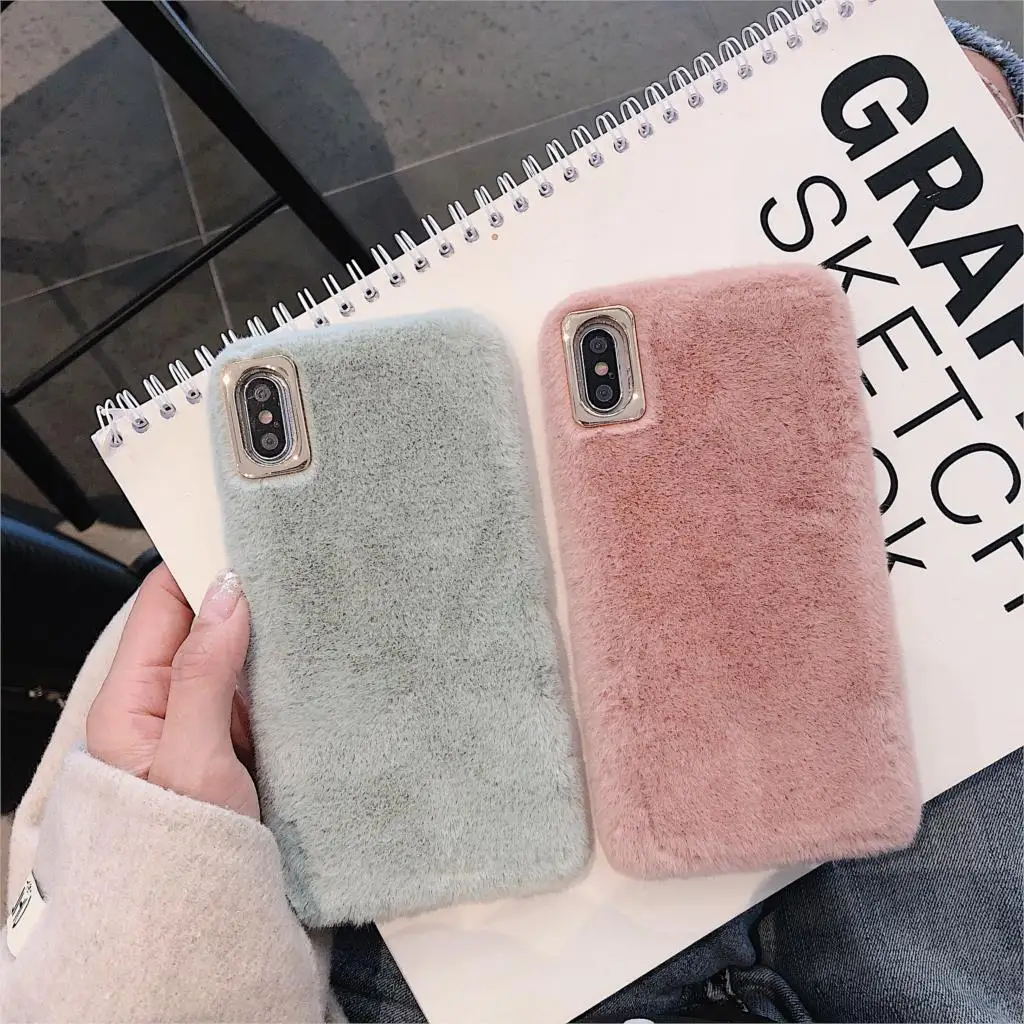 Пушистый Плюшевый чехол для Samsung Galaxy A51 A71 Note 10 Pro 9 8 S9 S8 S11 S10 Plus s10e lite 5 4 S7 S6 Edge S5 Mini