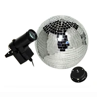 2530cm reflection mirror ball with motor and 5w beam pinspot lamp ktv christmas party decorative sliver glass mirror disco ball