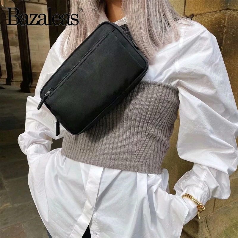 Bazaleas Повседневный серый короткий топ ретро топы элегантный женская мода