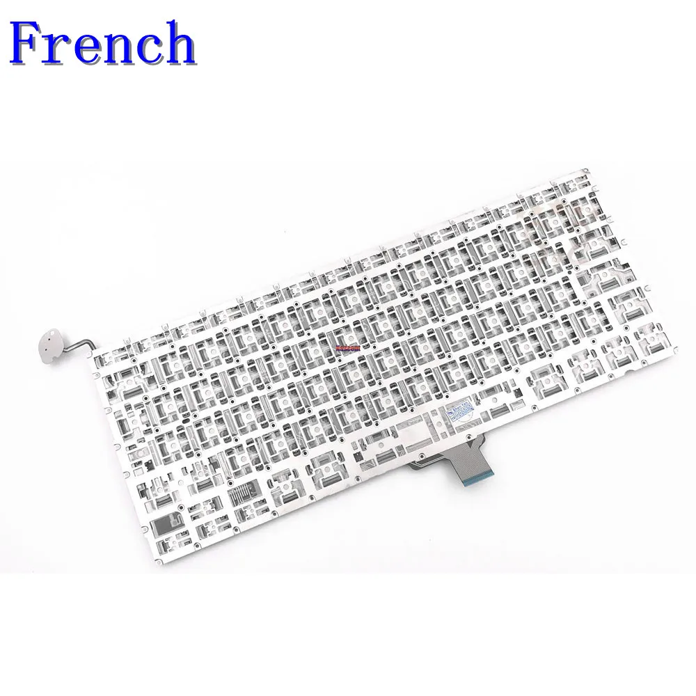 

French A1278 keyboard with backlight for Macbook pro 13.3 inches laptop MD101 MD 102 keyboards with backlit Brand New 2008-2012