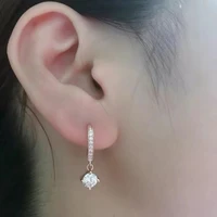meibapj 1 carat d color diamond classic simple drop earrings 925 sterling silver fine wedding jewelry for women