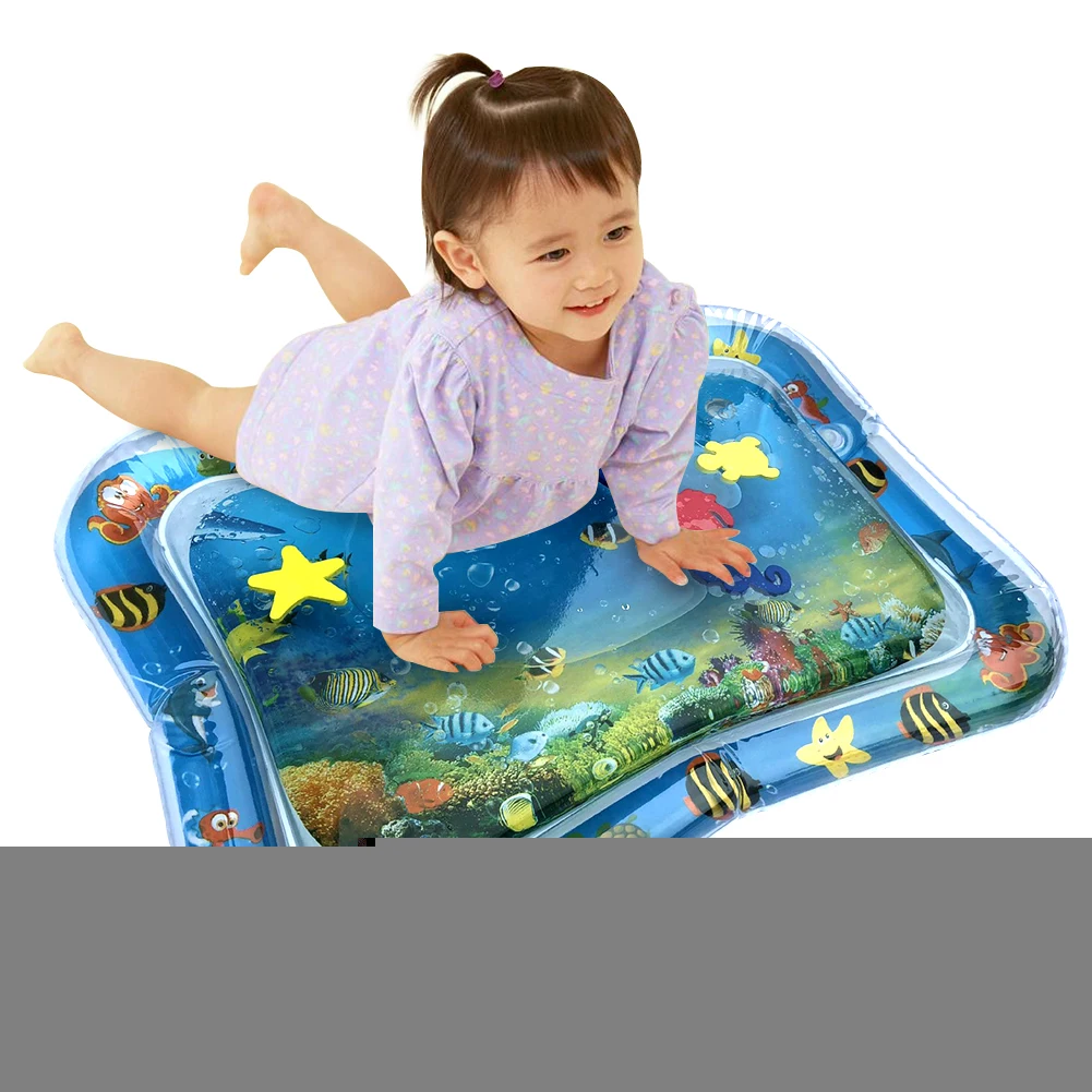 Детский Надувной аквариумный коврик для игры в воду, игрушка с животиком, водяная подушка, Новорожденные малыши, водяное сиденье для ползания