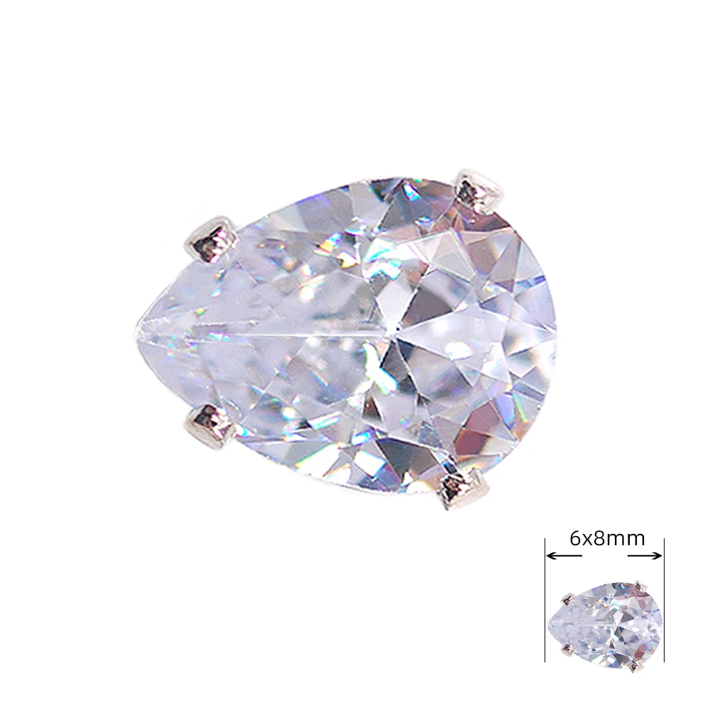 Роскошные хрустальные прозрачные круглые и квадратной огранки AAA + кубический