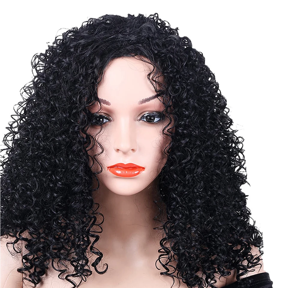 PULU средние короткие черные 2 тона Боб глубокие кудрявые как настоящие