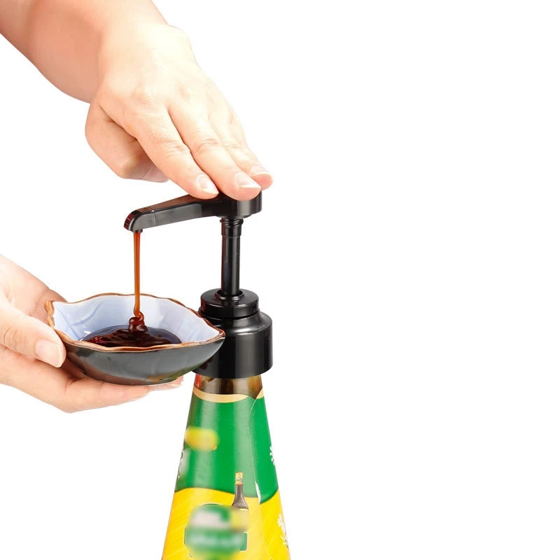 

3Pcs Oil Cap Pump Top Dispenser Nozzle for Oyster Sauce Ketchup Bottle Convenient to Use and Avoid Waste