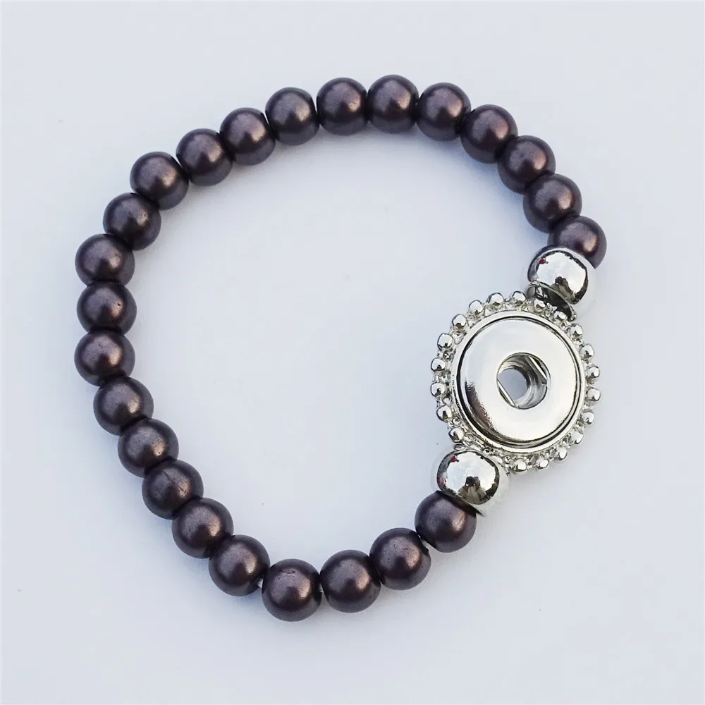 6 мм изысканные Стекло жемчуг стрейч браслет 15 см Длина для детей украшенное