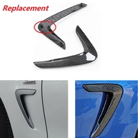 2 pcs real carbon fiber fender trim side body grille fender air vent cover fit for bmw 4 series f32 f33 f36 2014 2021