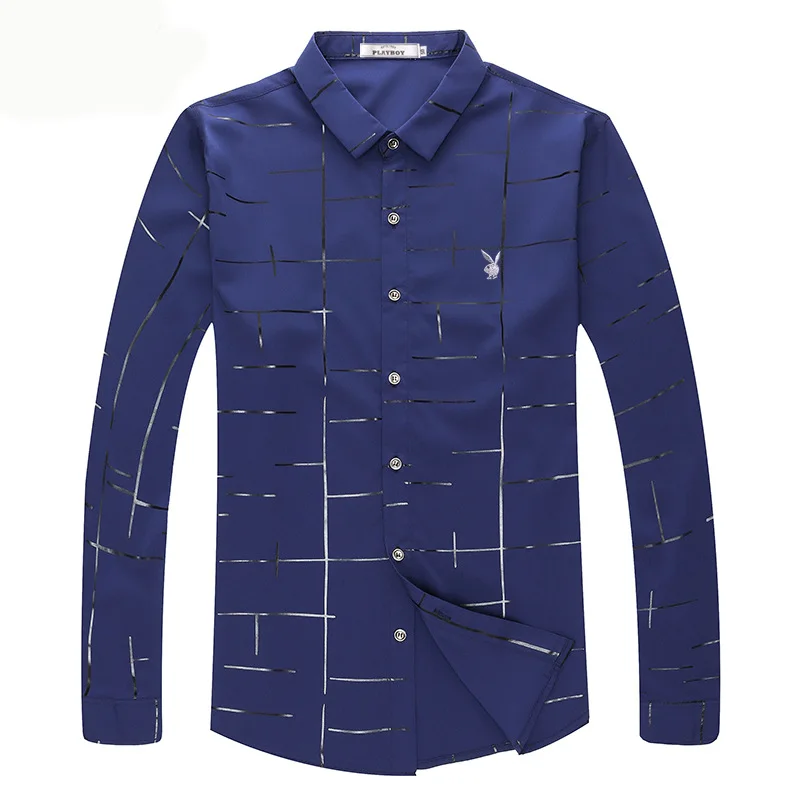 

Ice silk shirt for men summer business long sleeve shirt for middle age without trace shirt with pocket luxury men shirt