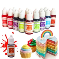 10ml food coloring ice cream pastry edible pigment for cupcake cake fondant food dyes baking pastry tool safe dyeing pigment