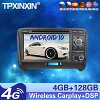 4128g for audi tt 2006 2013 android10 0 car radio stereo tape recordr multimedia video player gps navigation headunit carplay