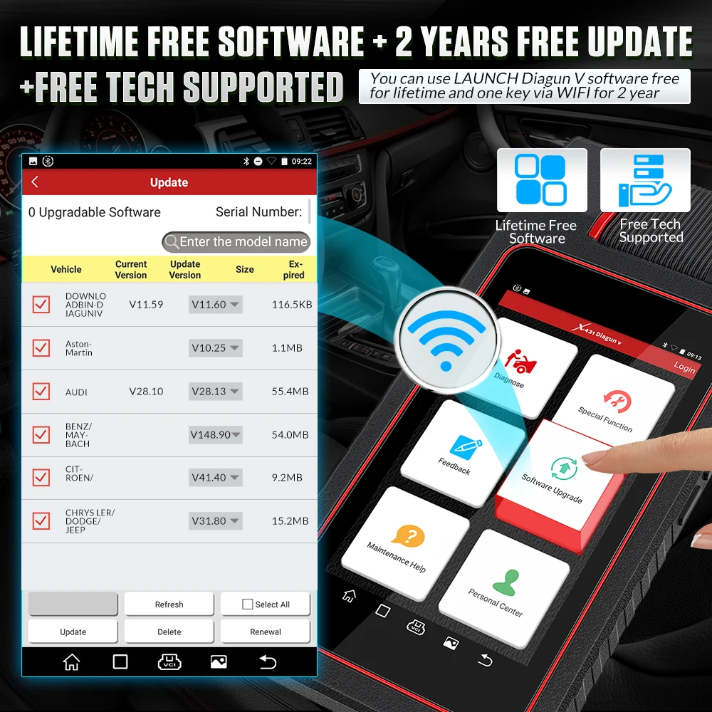 Считыватель кодов LAUNCH X431 Diagun V OBD2 автоматический диагностический инструмент