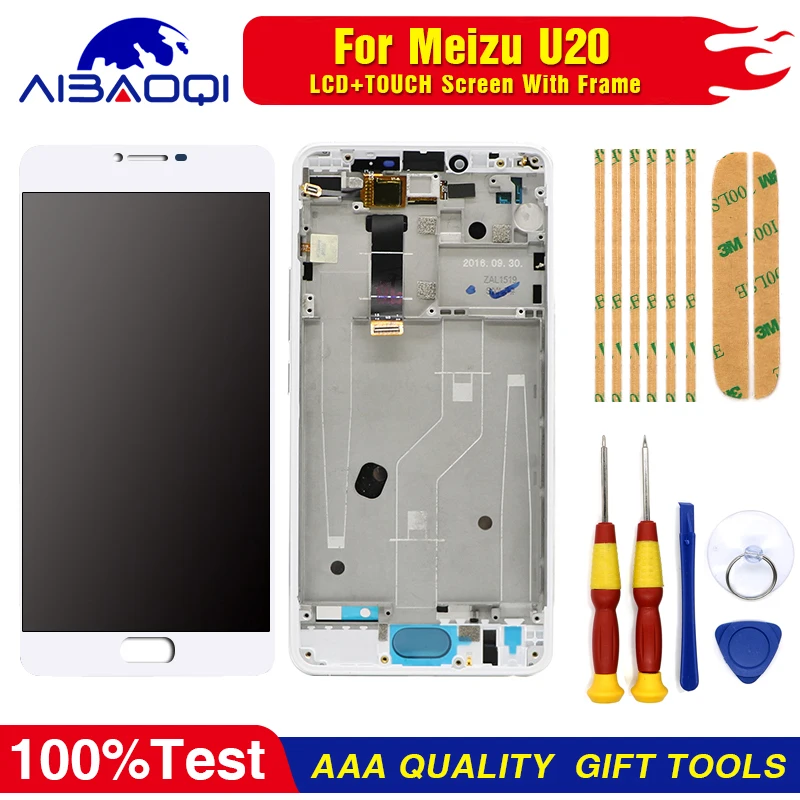 AiBaoQi 5 дюймов для Meizu u20 ЖК-дисплей сенсорный экран дигитайзер сборка Замена