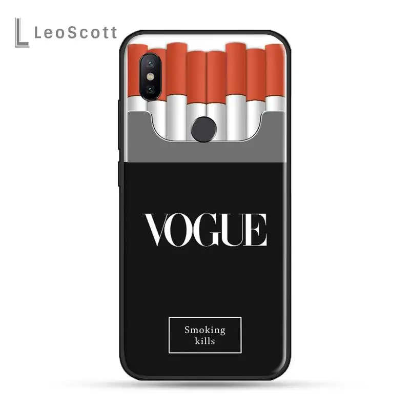 

Luxury VOGUE Lady Smoke Phone Cases For Xiaomi Redmi 7 8 9t a3 9se k20 mi8 max3 lite 9 note 9s 10 pro