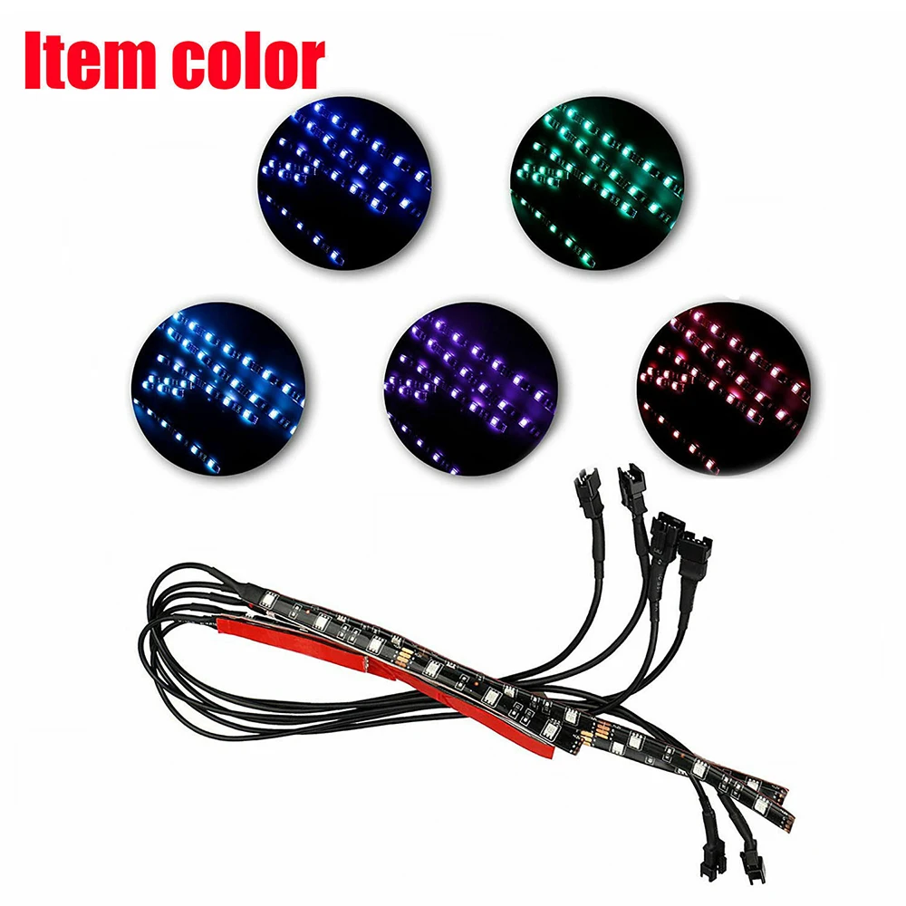 

6Pcs Car Motorcycle Atmosphere Light Strips Wireless Remote 18 Colors Neon Glow Light Strips Kit