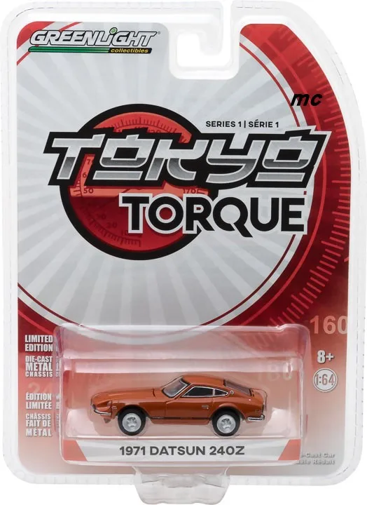 GreenLight 1:64 1971 Datsun 240Z оранжевая гоночная модель из сплава автомобильные