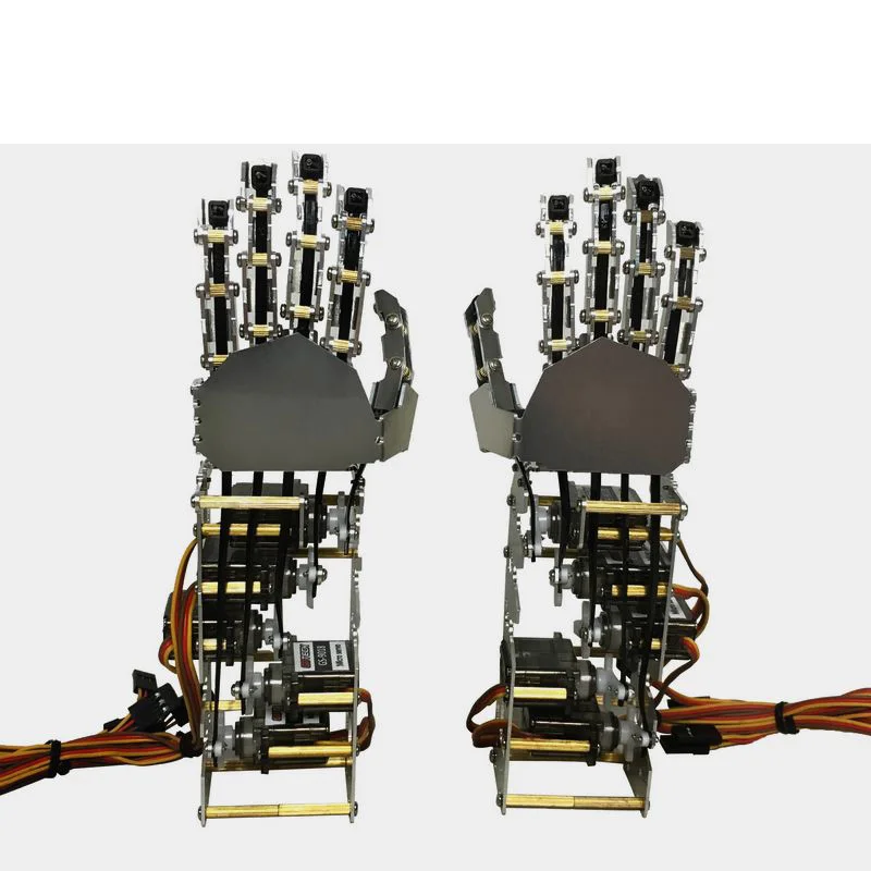 5 Dof Metal Hand Palm Bionic Mechanical Finger Humanoid Robot 5 Axis Small Servo Manipulator Gripper Claw DIY STEM Toy Parts