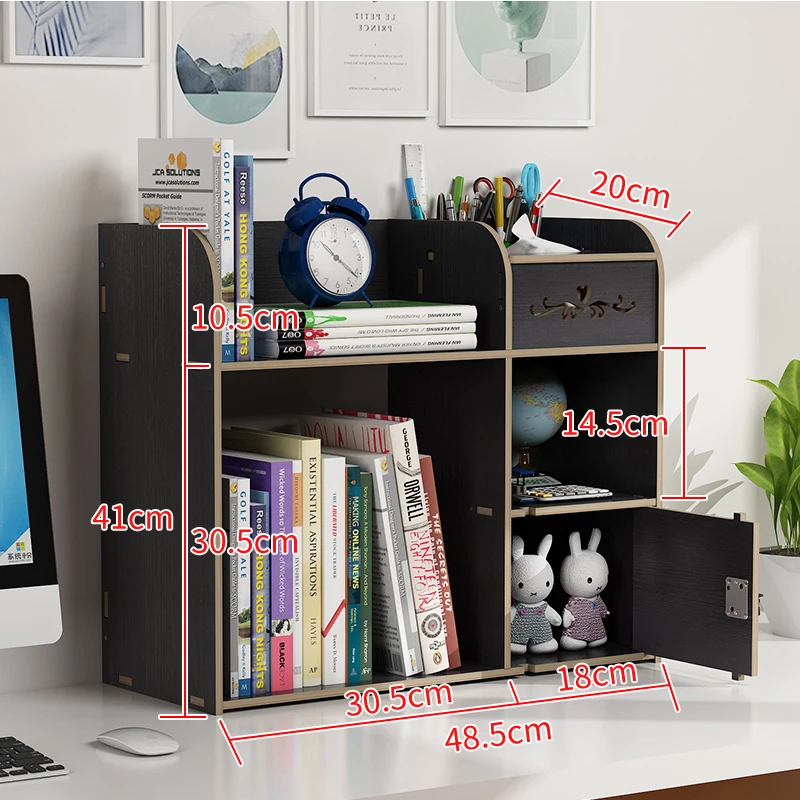 Simple Bookshelf On Desk Shelf Children's Desktop Small Student's High School School-used Artifact |