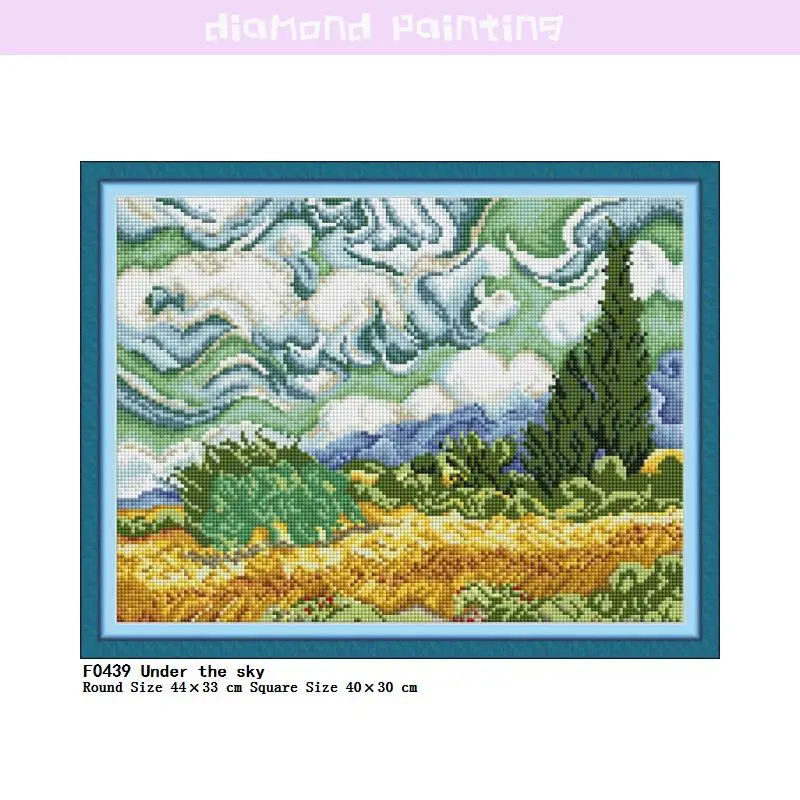 

5D Diamond Paintings Complete Acrylic Square & Round Drill DIY Tools Under The Sky Patterns Full Special Shaped Home Accessories