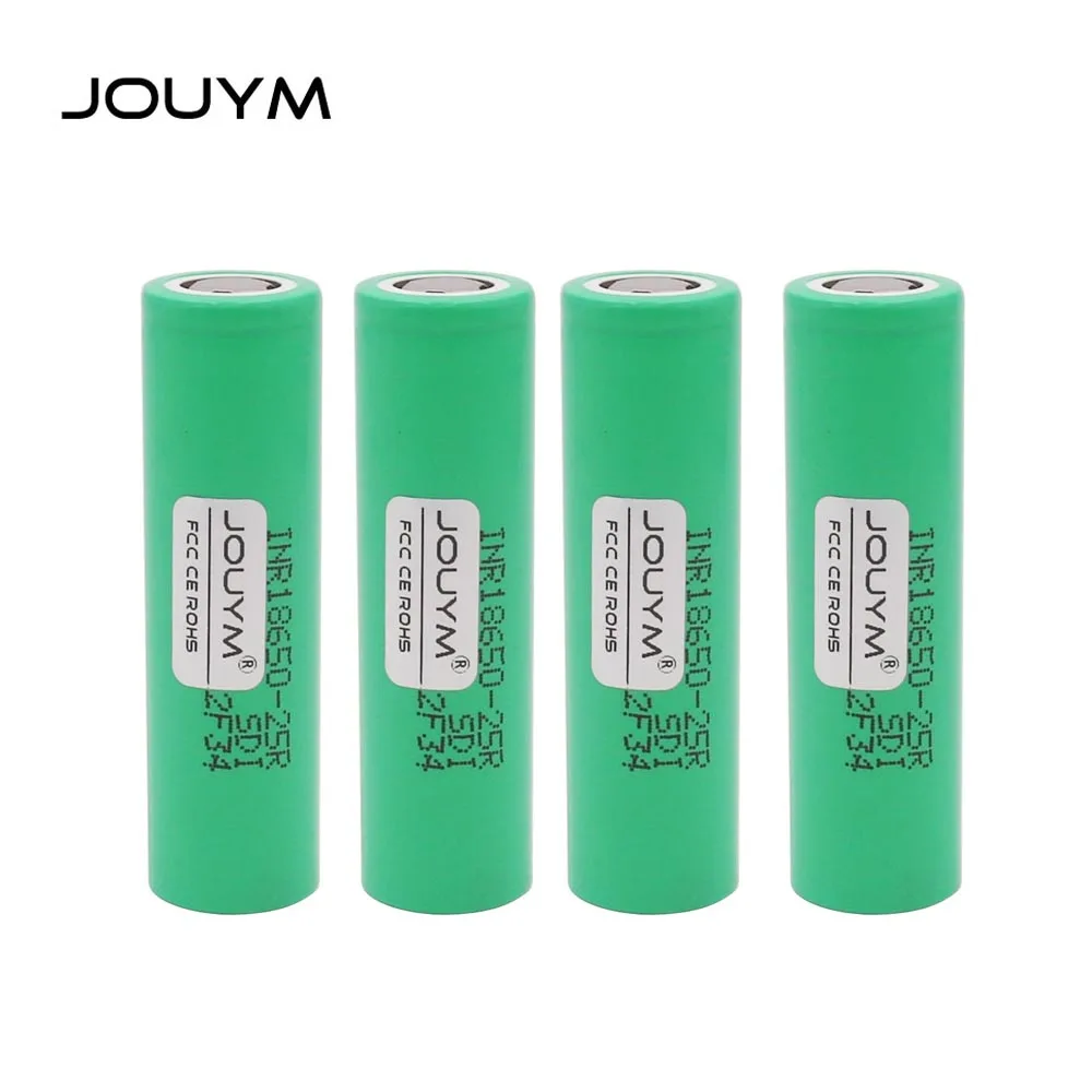 Аккумулятор JOUYM 18650 3 6 В 2500 мАч INR18650 25R M 20A литий ионный аккумулятор с высокой