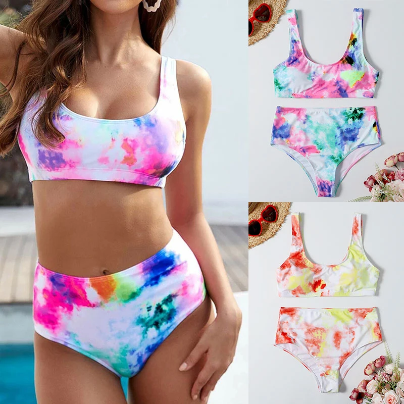 

2020 сексуальный комплект бикини с эффектом пуш-ап, купальные костюмы, Мягкий купальник, пляжная одежда, модная пикантная Женская одежда с выс...