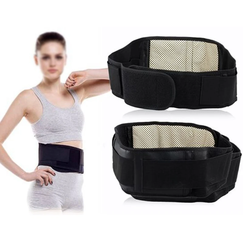 1Pc Adjustable Neoprene Double Pull Magnetic Lumbar Support Lower Back Belt Brace Pain Relief Band Waist | Красота и здоровье