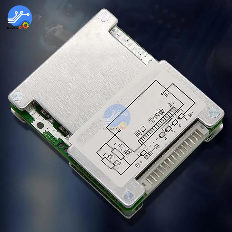 BMS 13S 14S 48V 30A Защитная плата зарядного устройства для литий ионных аккумуляторов