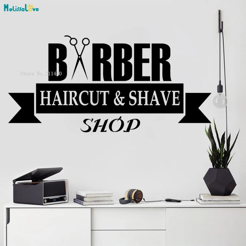 

Настенная Наклейка для парикмахерской, стрижки, стрижки, магазина, косметических салонов, Съемные Фрески, уникальный дизайн, декоративные н...