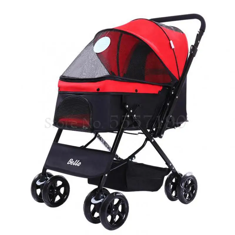 Прогулочная коляска для домашних животных складная четырехколесная