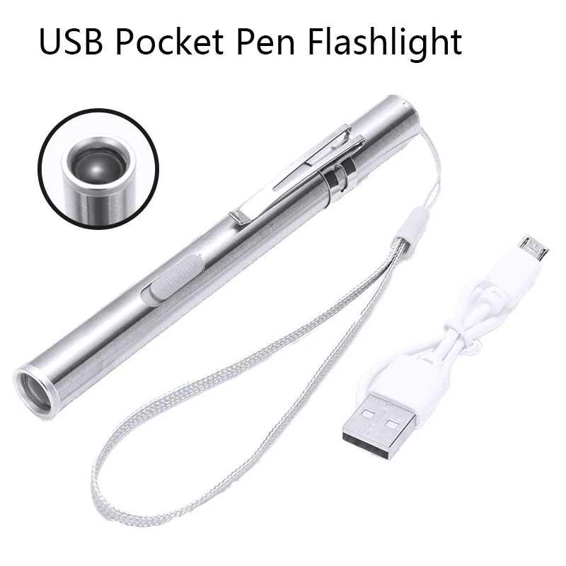 

Супер яркий светодиодный светильник USB Перезаряжаемые ручка USB флэш светильник карманный мини-фонарь медицинский удобная ручка светильник мини кормящих флэш-светильник