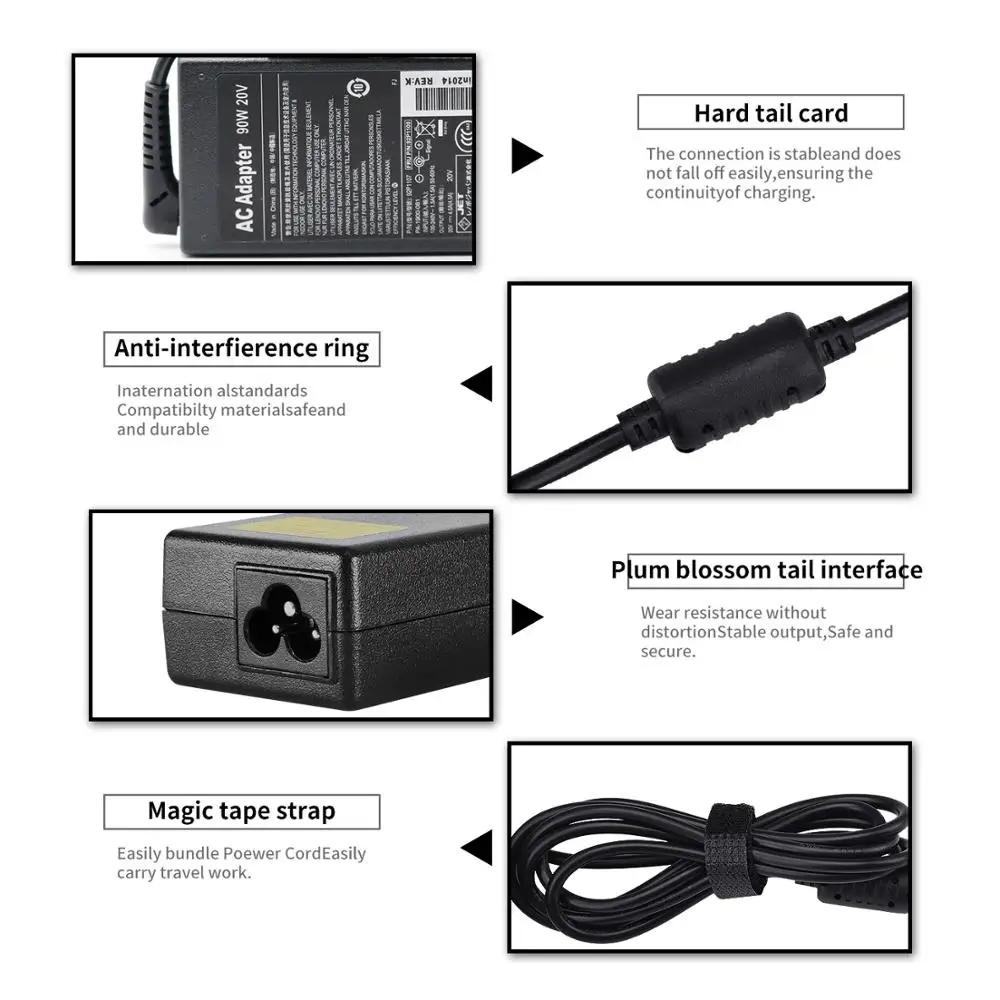 

AC Adapter 20V 4.5A 90W Power Supply Battery Charger for IBM For Lenovo for Thinkpad X61 T61 R61 92P 40Y High Quality