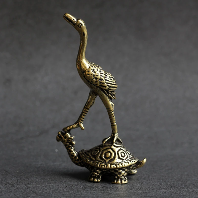 

Chinese Fengshui Crane Turtle Figurines Home Decor Censer Office Desk Decoration