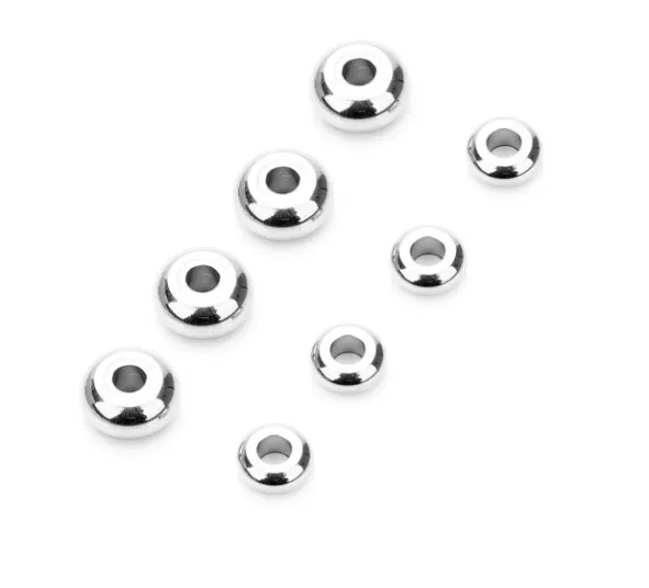 

10pcs/lot 6.5X8mm big hole Metal Alloy Spacer Beads Hole Beads Flat Beads Buddha Beads For DIY bracelet Jewelry Making