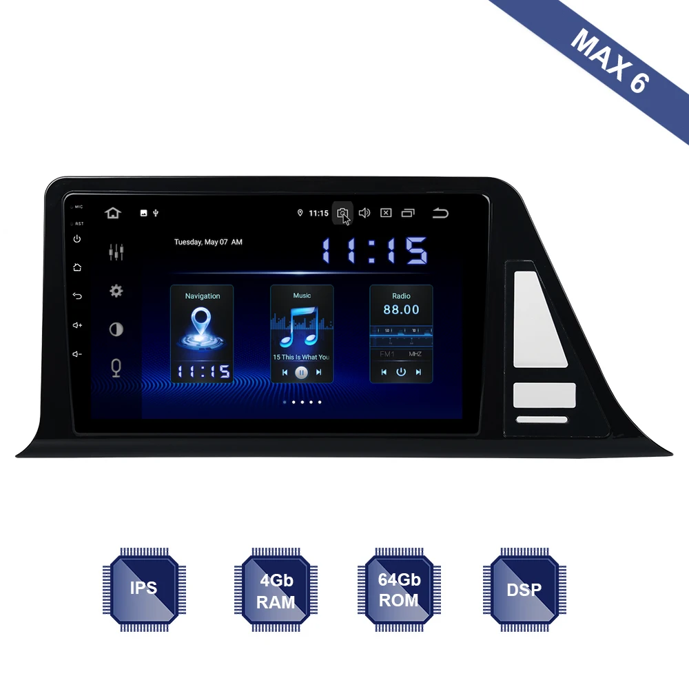 Android 9 0 автомобильный радиоприемник 1 Din GPS Navi для Toyota CHR 2016 2017 2018 2019 C HR PX6 DSP IPS выход
