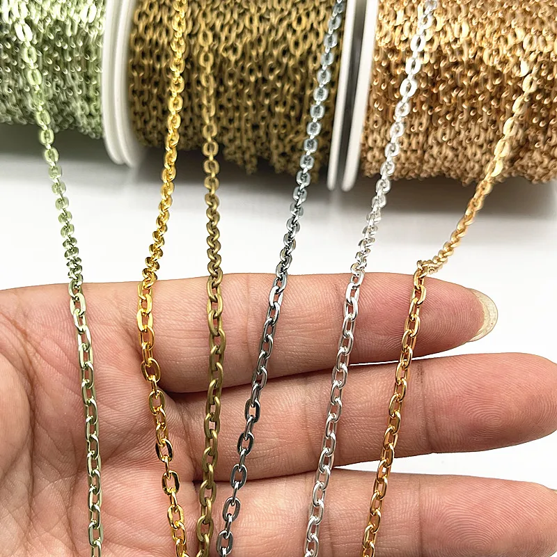 Цепочка из алюминия с золотым/посеребренным/бронзовым покрытием для