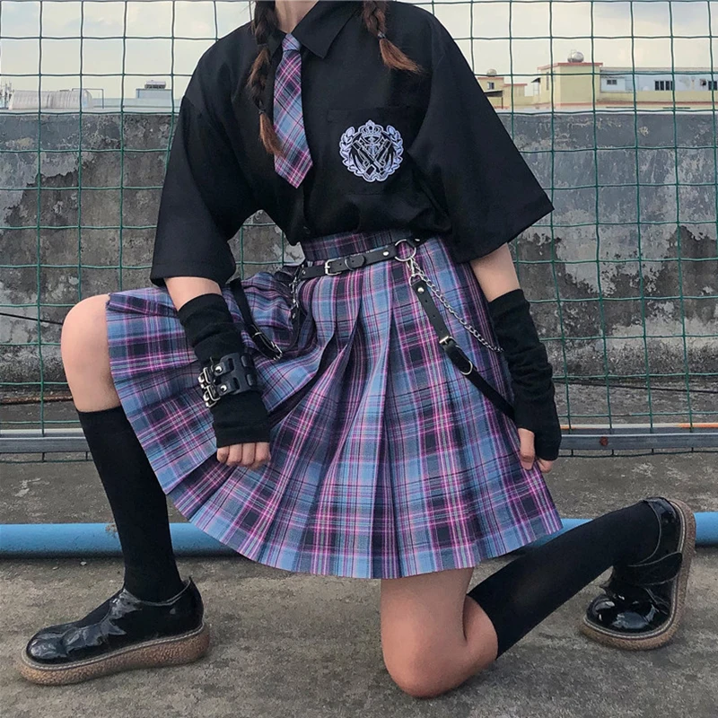 Японская Студенческая белая рубашка JK с вышивкой и короткими рукавами женская