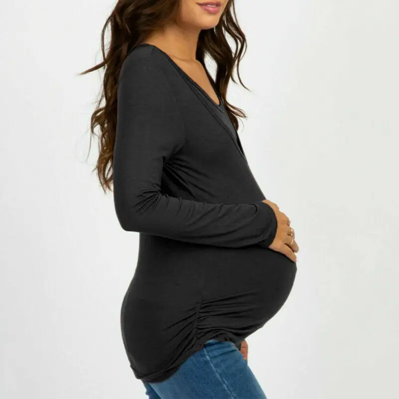 Женская одежда для беременных топы кормящих футболка грудного вскармливания