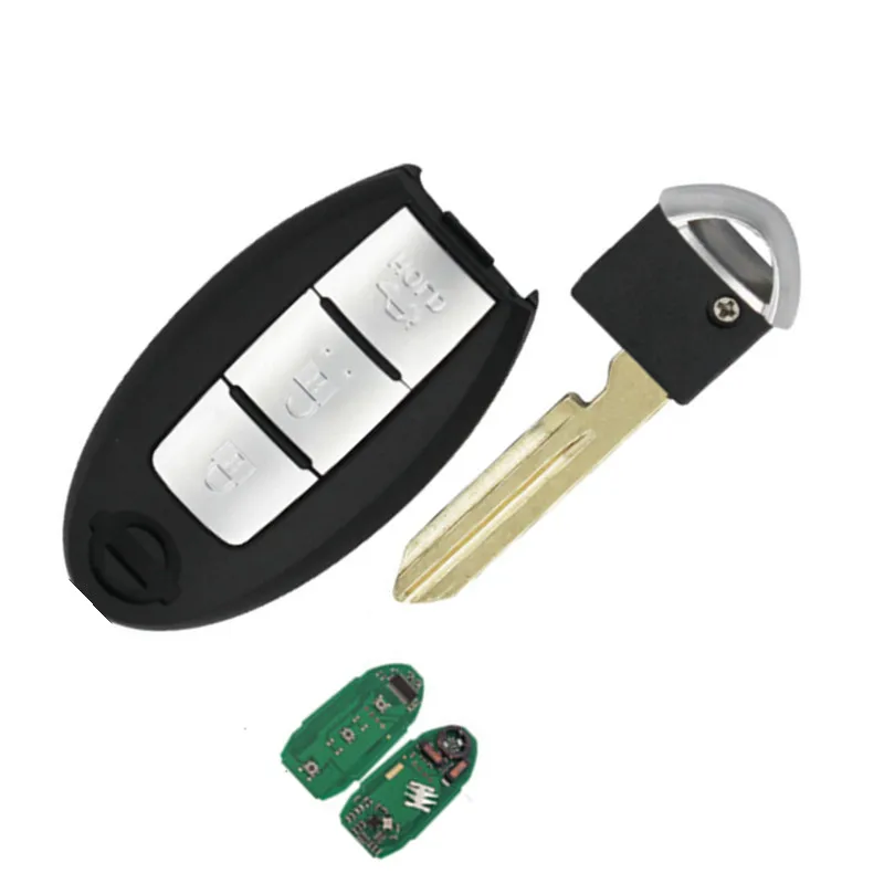 Умный ключ без ключа автомобиля 3 кнопки дистанционного 434 МГц pcf7953 чип для nissan