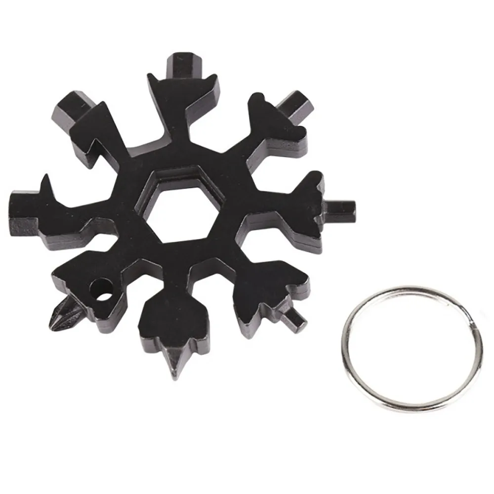 

18-In-1 Multi-functional Snowflake Hand Tools Card Combination Compact Handy Screwdriver Craft Tool Portable Outdoor Product