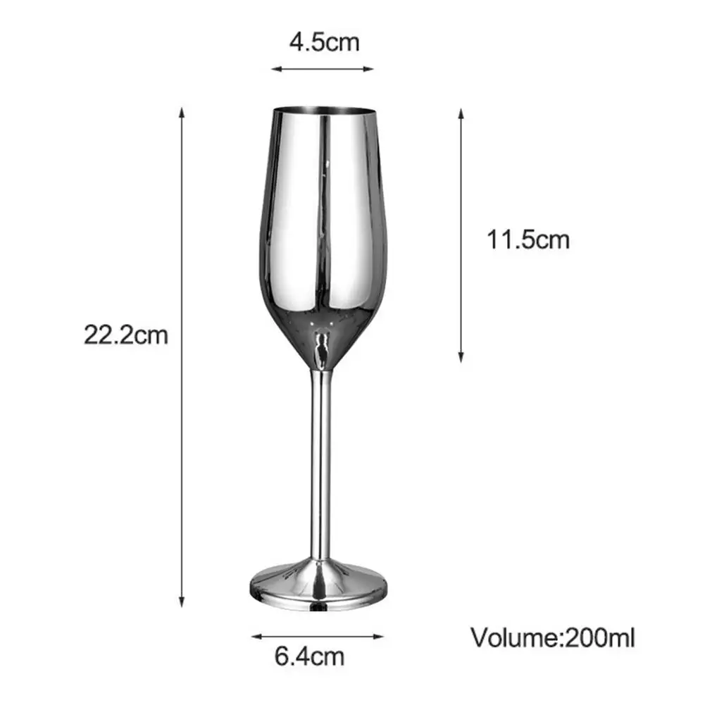 

Steel Champagne Cup Wine Glass Cocktail Glass Wine Creative Glass Gold Tools Bar Goblet Drinkware Restaurant Q6M9