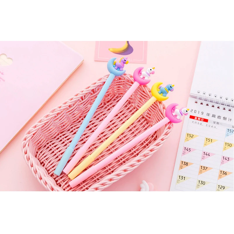 1 шт./лот красочные подарки для детей гелевая ручка Луна Единорог авторучка