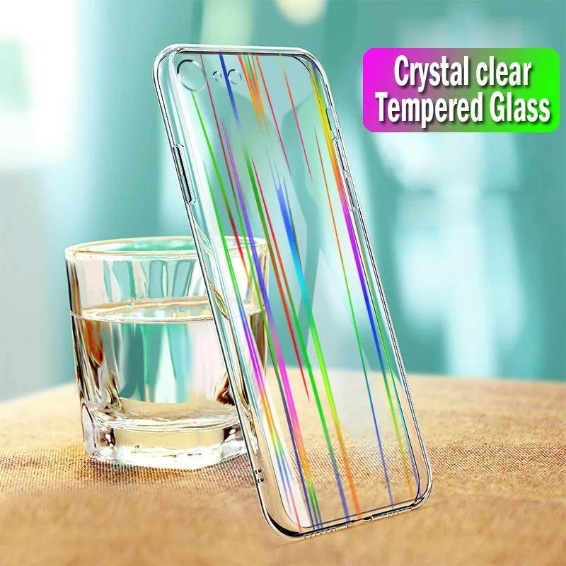 Чехол из закаленного стекла для телефона прозрачный чехол Apple iPhone XR XS Max X 8 7 Plus 6 6S