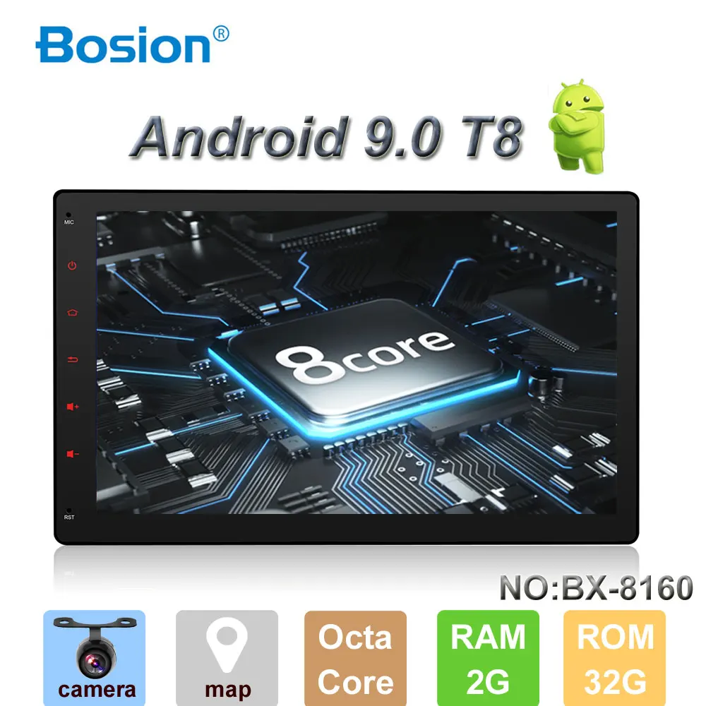 Bosion 2din 10 1 дюймов Восьмиядерный Android 9 0 автомобильное радио GPS навигация с
