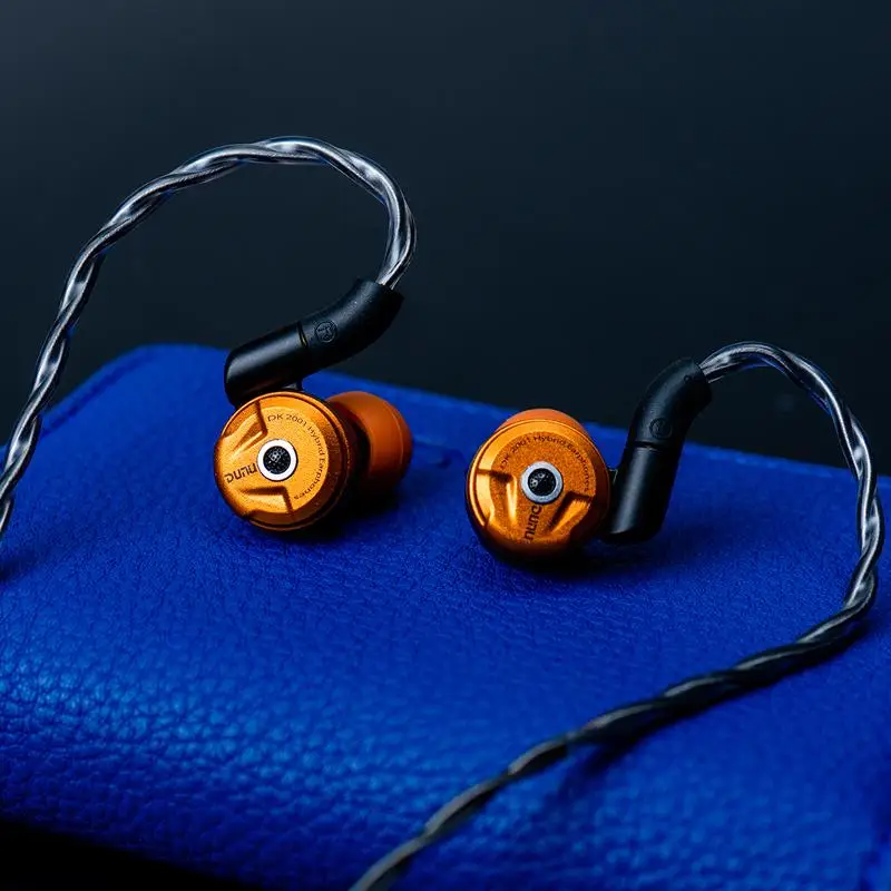 Гибридные драйверы DUNU DK 2001 In ear Headpho Hi Res (3BA + 1DD) наушники IEM с самофиксирующейся